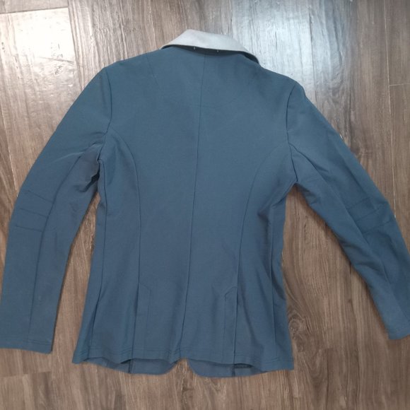 Gersumi Idun blue riding jacket grey collar size 8 - Picture 8 of 13